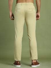 Tapered Fit Solid Trousers for Men - FGP_301Beige_30