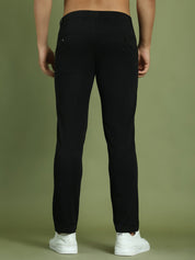 Tapered Fit Solid Trousers for Men - FGP_301Black_30