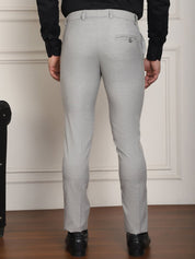 Tapered Fit Solid Trousers - FGP_278Light-Grey_30