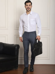 Tapered Fit Solid Trousers - FGP_278Charcoal_30
