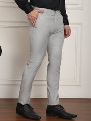 Tapered Fit Solid Trousers - FGP_278Light-Grey_30