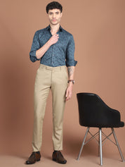Teal Printed Party Shirt for Men - SF_9029Teal_S