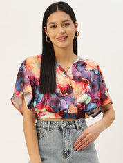 Tendy Printed Wrapped Top - JNT_2006Pink_XS