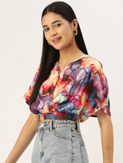 Tendy Printed Wrapped Top - JNT_2006Pink_XS