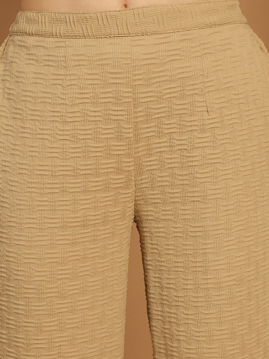Top and Trouser Woven Design co-ords - JNCS_3010Beige_XS