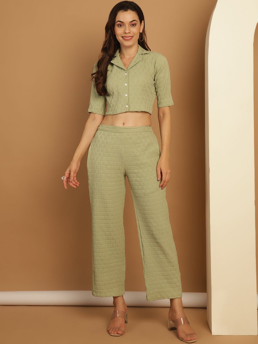 Top and Trouser Woven Design co-ords - JNCS_3010Pista_XS