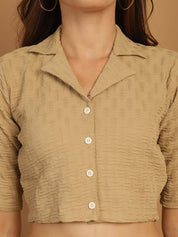 Top and Trouser Woven Design co-ords - JNCS_3010Beige_XS