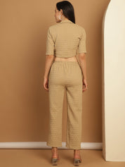 Top and Trouser Woven Design co-ords - JNCS_3010Beige_XS