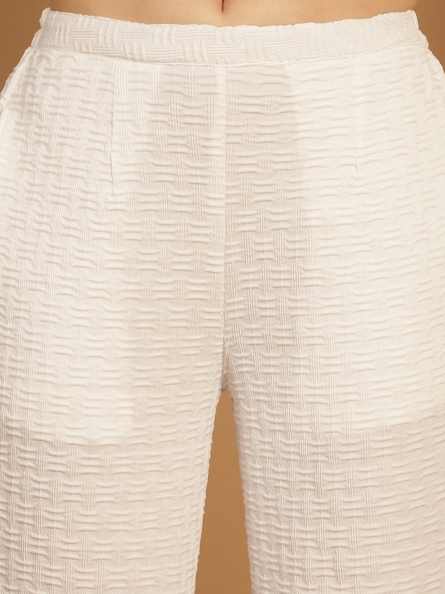 Top and Trouser Woven Design co-ords - JNCS_3010White_XS