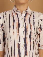 Tunic and Trouser printed co-ords - JNCS_3009White_XS