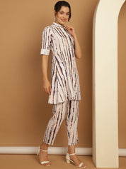 Tunic and Trouser printed co-ords - JNCS_3009White_XS