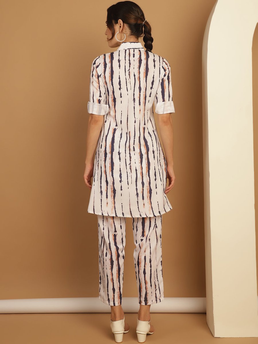 Tunic and Trouser printed co-ords - JNCS_3009White_XS
