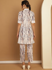 Tunic and Trouser printed co-ords - JNCS_3009White_XS