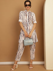 Tunic and Trouser printed co-ords - JNCS_3009White_XS