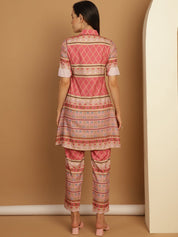 Tunic and Trouser printed co-ords - JNCS_3009Pink_XS