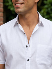 White Cotton Solid Casual Shirts - SF_754White_S