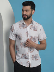White Printed Party Shirt for Men - SF_934White_S