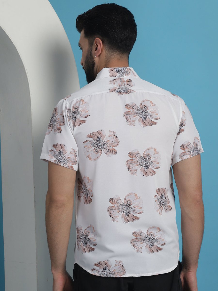 White Printed Party Shirt for Men - SF_934White_S