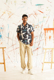 White Printed Party Shirt for Men - SF_940Teal_S