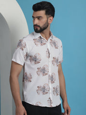 White Printed Party Shirt for Men - SF_934White_S