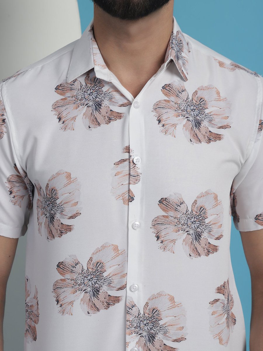 White Printed Party Shirt for Men - SF_934White_S