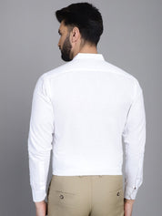 White Solid Cotton Formal Shirt for Men - SF_927White_S