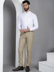 White Solid Cotton Formal Shirt for Men - SF_927White_S