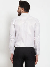 White Solid Cotton Shirt for Men - SF_737White_S