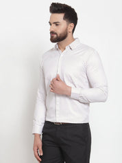 White Solid Cotton Shirt for Men - SF_737White_S