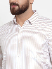 White Solid Cotton Shirt for Men - SF_737White_S