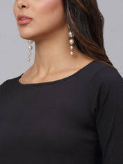 Women Black A-Line Dress - JND_1001Black_XS