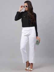 Women Black Solid Shirt - JNS_2001Black_XS