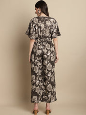 Women Brown Printed Crop Top With Palazzos - JNCS_3006Brown_XS