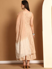 Women Brown Woven Design Flared Kurta with Palazzos & With Dupatta - JOKPL_D59BR_1553_Brown_S