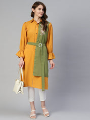 Women Embroiderd Shirt Style Top - JNT_2004Yellow_XS