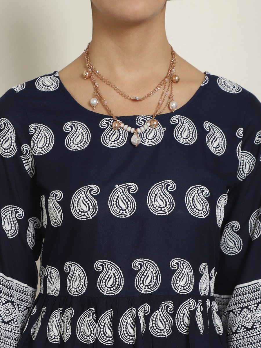 Women Embroidered and Sequin work Co-ords - JNCS_3001Navy_XS