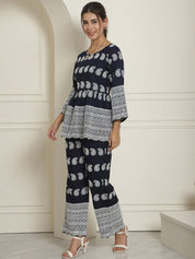 Women Embroidered and Sequin work Co-ords - JNCS_3001Navy_XS