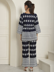 Women Embroidered and Sequin work Co-ords - JNCS_3001Navy_XS