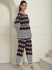Women Embroidered and Sequin work Co-ords - JNCS_3001Purple_XS