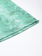Women Green Printed Crop Top With Palazzos - JNCS_3006Green_XS