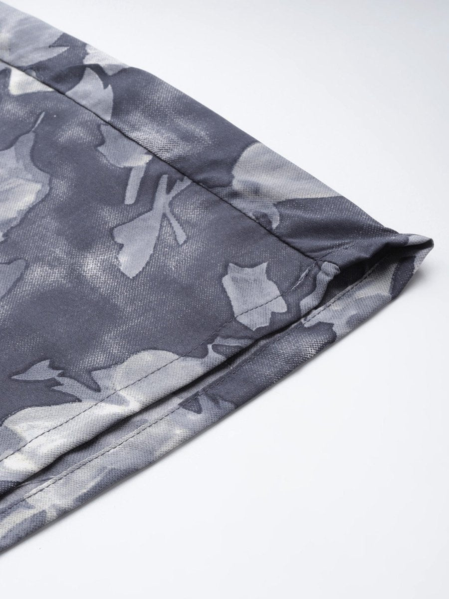 Women Grey Printed Crop Top With Palazzos - JNCS_3006Grey_XS