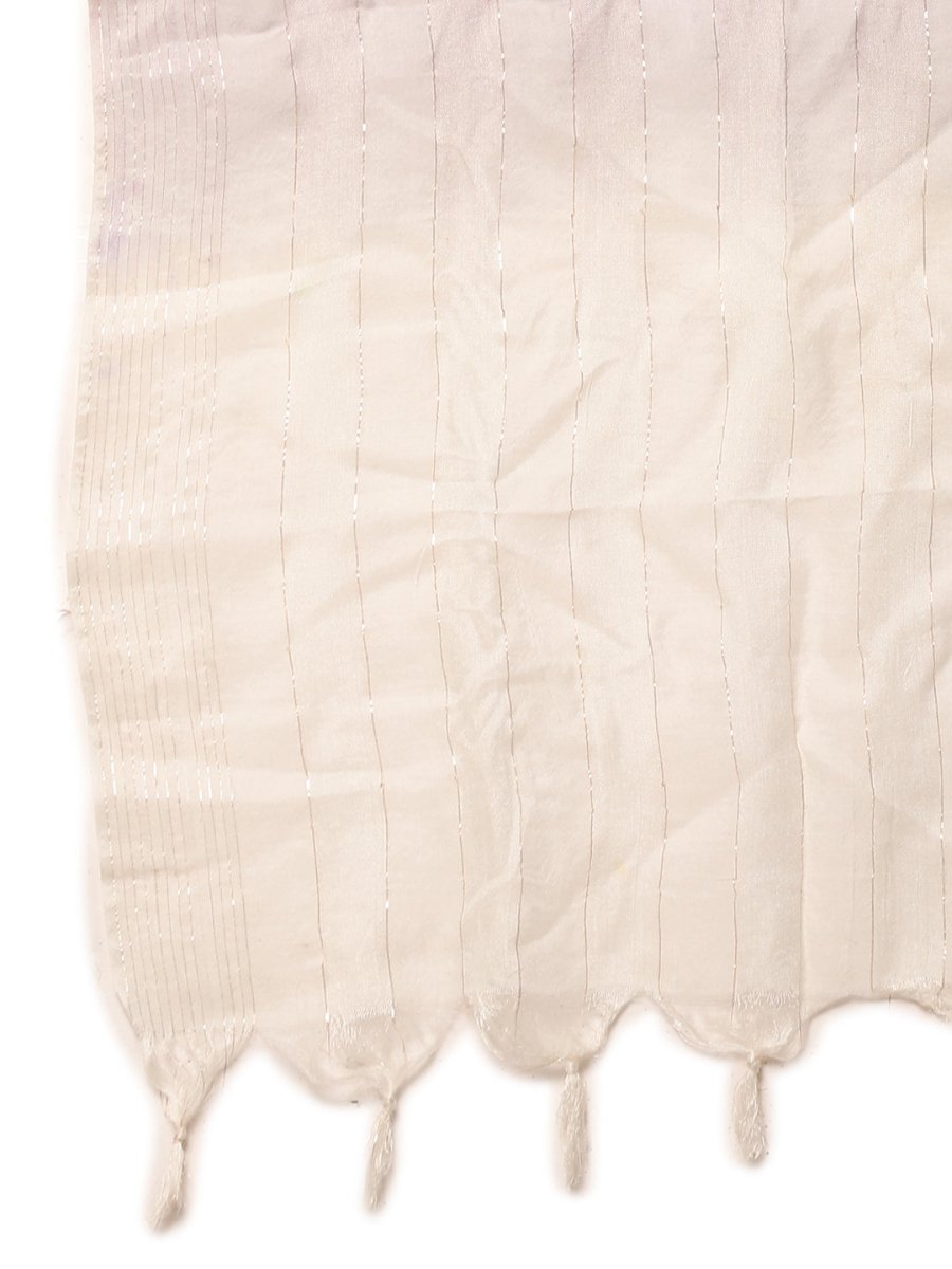 Women Grey Woven Design Flared Kurta with Palazzos & With Dupatta - JOKPL_D59GR_1553_Grey_S