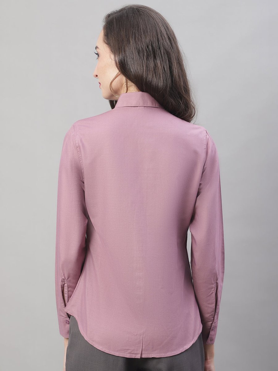 Women Magenta Pink Solid Shirt Style Top - JNS_2007Magenta_XS