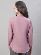 Women Magenta Pink Solid Shirt Style Top - JNS_2007Magenta_XS