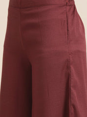 Women Maroon Floral Embroidered Mukaish Kurta with Palazzos & Dupatta - JOKPL_D39P_1481_Maroon_S