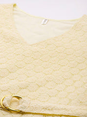 Women Off-White A-Line Cotton Dress - JND_1011Cream_XS