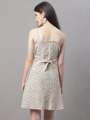 Women Off White Floral Printed A-Line Dresses - JND_1019Off-White_XS