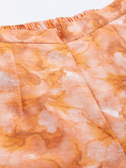 Women Orange Printed Crop Top With Palazzos - JNCS_3006Orange_XS