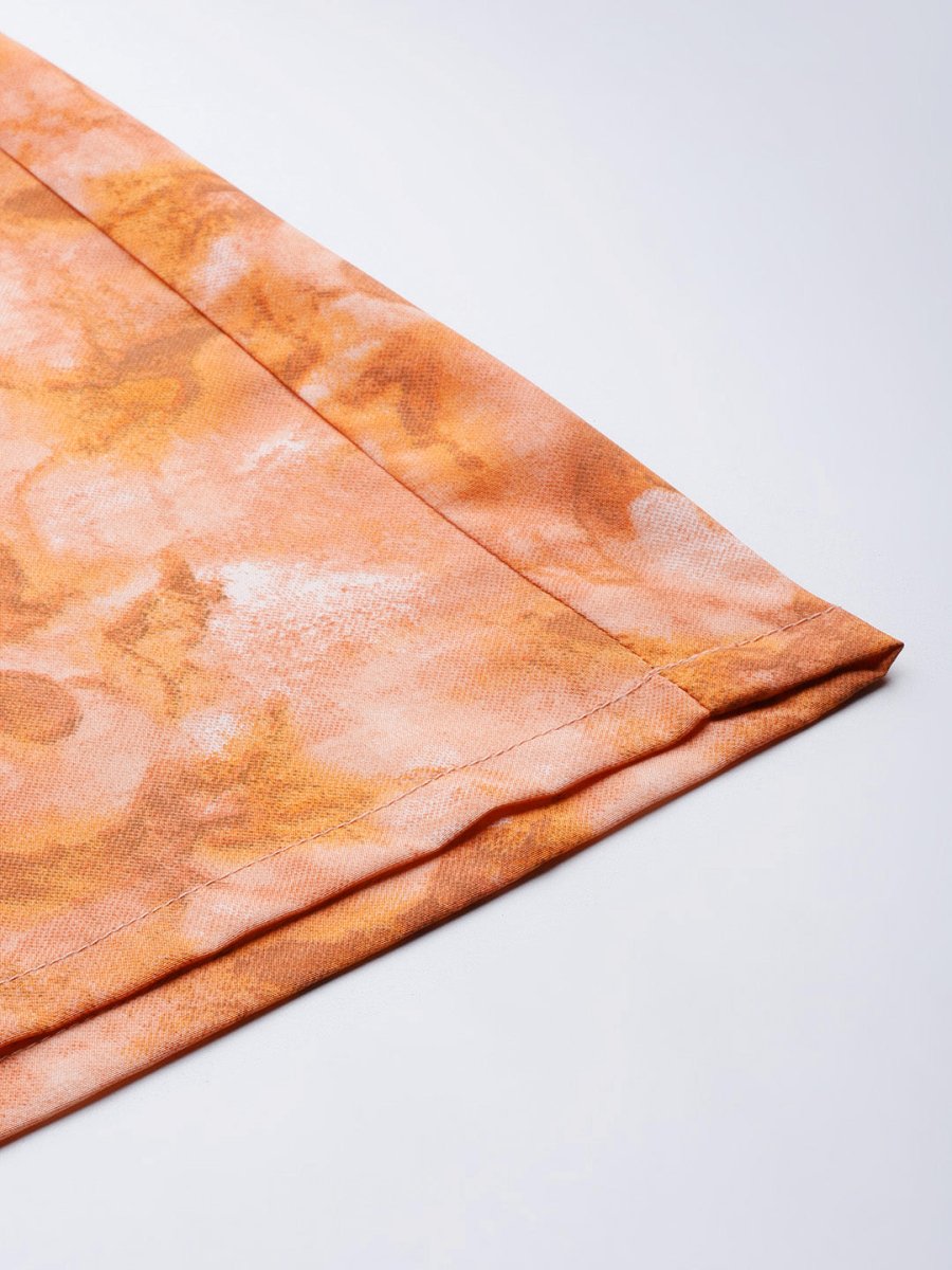 Women Orange Printed Crop Top With Palazzos - JNCS_3006Orange_XS