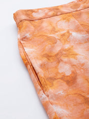 Women Orange Printed Crop Top With Palazzos - JNCS_3006Orange_XS